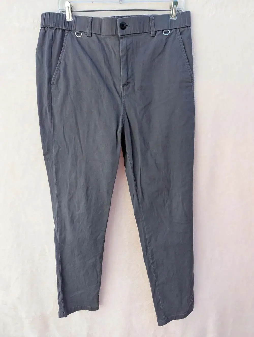 JMIERR Men's Casual Chino Jogger Pants with Elastic Waist and D-Ring Detail
